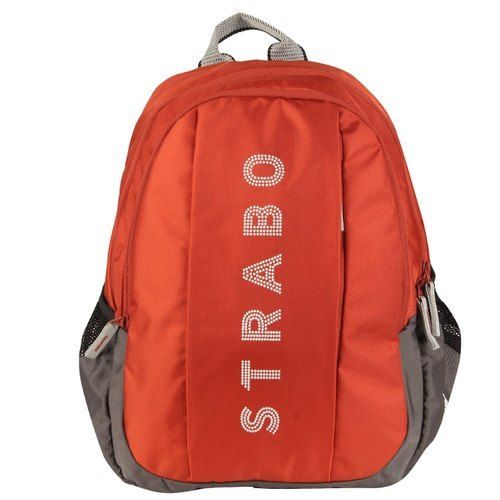 Orange Printed Polyester School Bag Used In Tuition, School, College