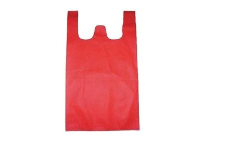 Disposable Tear Resistance Easy To Carry Light Weight Eco Friendly Red Non Woven W Cut Bag