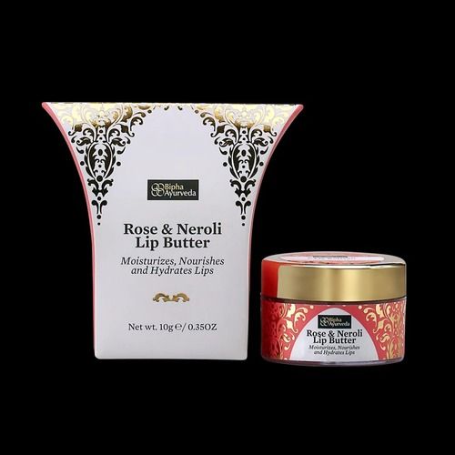 100% Herbal Deep Hydration Rose And Neroli Lip Butter With Almond And Coconut Oil 