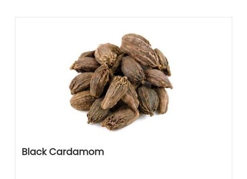 Elongated 100% Natural And Organic Black Cardamom With Excellent Aroma