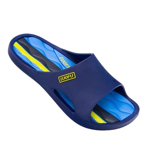 Straw Blue And Voilet Mix Color Mens Slippers For Casual And Regular Wear