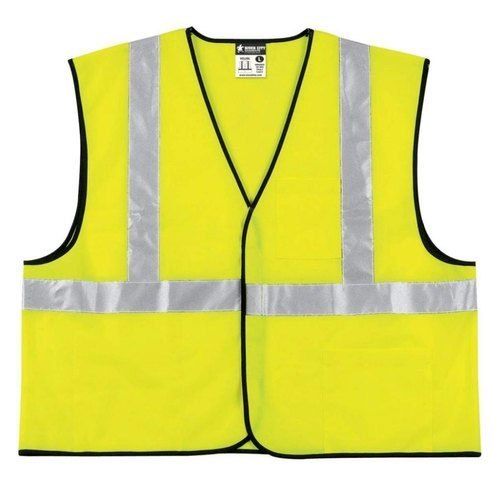 Yellow Half Sleeve Reflective Safety Jacket Used In Road Construction