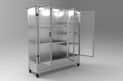 Powder Coated Anodised Aluminium 4 Layer Storage Rack (Capacity 50-100 Kg)