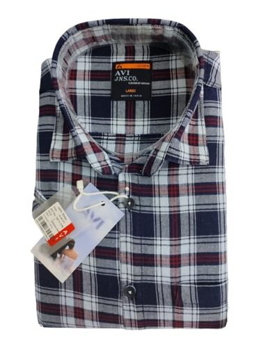  Multicolor Cotton Slim Fit Casual Wear Large Size Check Mens Shirt 