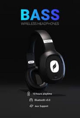  Wireless Bluetooth Black Headphones, Noise Cancelling And Easy To Wear Body Material: Plastic