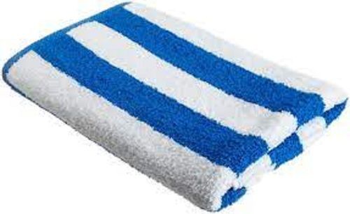 Blue And White Colour Cotton Terry Towel With High Water Absorption Ratio