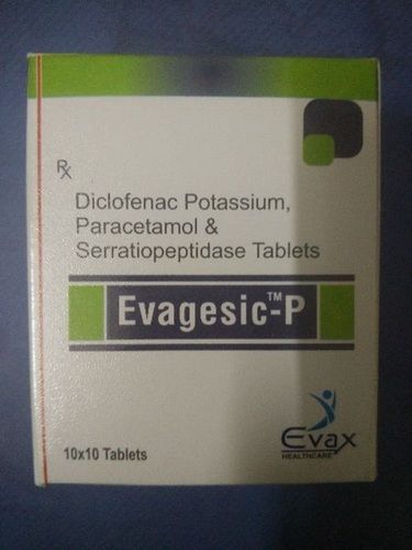 Diclofenac Potassium, Paracetamol And Serratiopeptidase Tablets