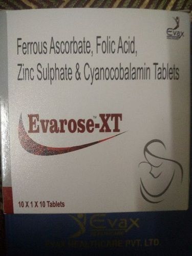 Ferrous Ascorbate Folic Acid Cyanocobalamin And Zinc Sulphate Tablets