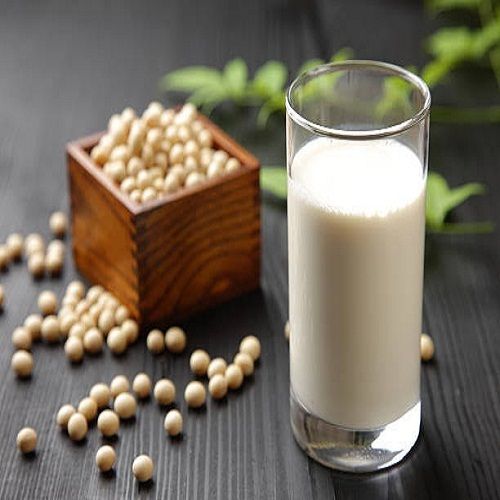 White Fresh Healthy Homemade Rich In Omega 3 And Protein Sweet Soy Milk 