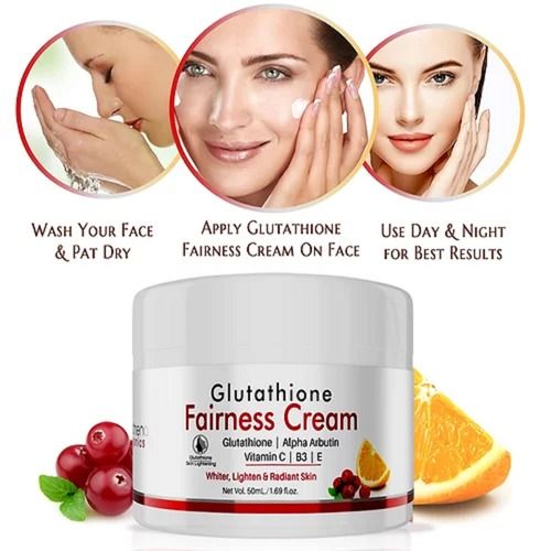 Glutathione Fairness Face Cream With Arbutin And Niacinamide - 50 Ml Pack Age Group: 18+