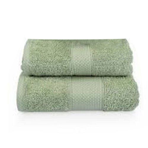 Green Cotton Terry Towel With Size 70 To 140 Cm With High Water Absorption Properties