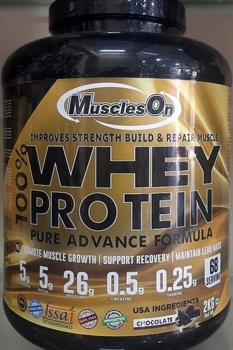 MusclesOn Chocolate Flavor Muscle Growth And Recovery Whey Protein Powder