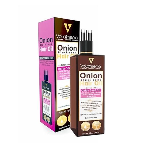 Onion Black Seed Hair Oil With Olive, Argan, Coconut, Almond, Jojoba And Bhringraj