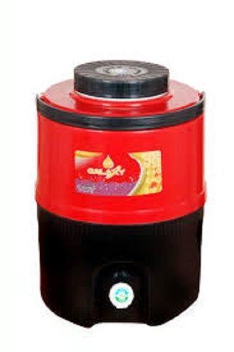 Red and Black Plastic Water Container With Long Lasting Easy Flow Button, 20 Ltr