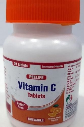 Sugar Free Orange Tangy Flavor Immunity Booster Vitamin C Chewable Tablet With Zinc Efficacy: Promote Nutrition