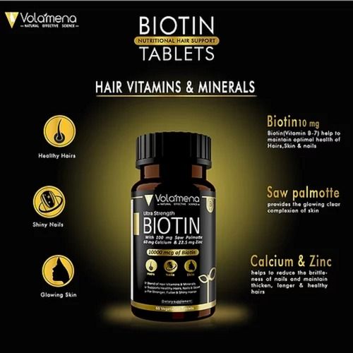 Volamena Biotin, Calcium, Water Soluble Multivitamins Capsules For Men And Women