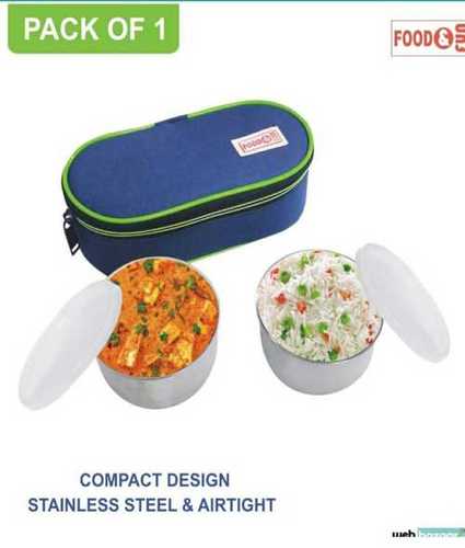 Metal Airtight Stainless Steel Double Container Lunch Box For Office