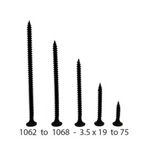 Black Colour Round Head Shape Light Weight Mild Steel Drywall Screw