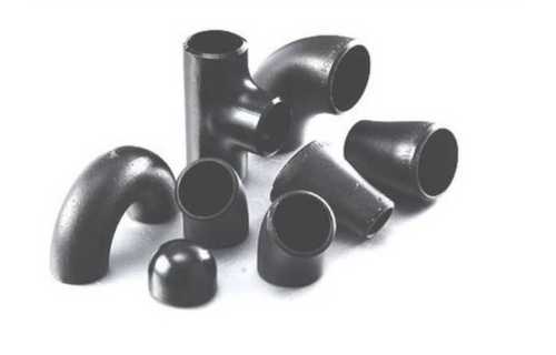 Corrosion Proof Black Colour Polished Mild Steel Pipe Fitting For Construction Section Shape: Round