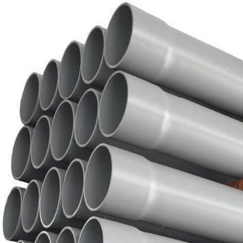 Gray Grey Color Round Pvc Pipes With Anti Leakage And Crack Properties