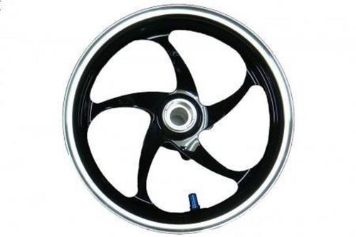 Flat Tire Hard Structure Black And Silver Colour Highly Durable Round Bike Alloy Wheels 