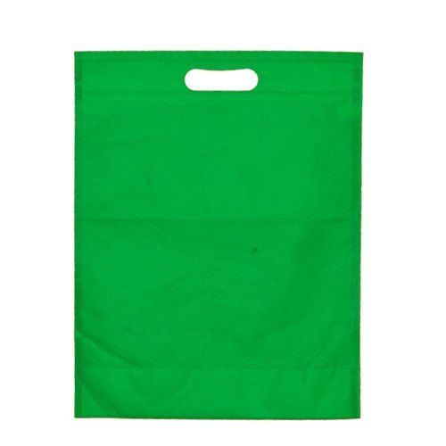 Recyclable Non Woven Biodegradable Reusable Green Color Plain Carry Bags For Shopping