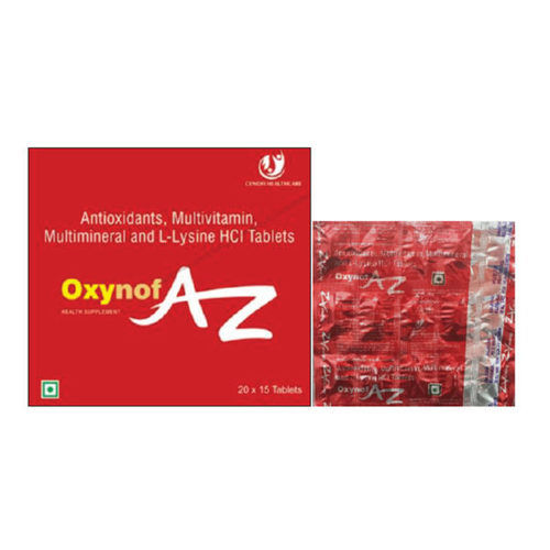 Oxynof-az Antioxidant, Multivitamin, Multimineral And L-lysine Hcl Tablet