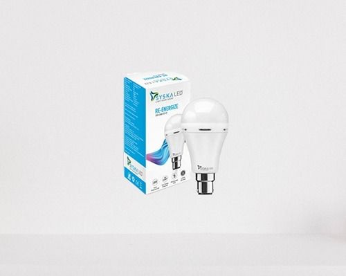 Syska Emb-09W Light Weight Eco Friendly Rechargeable Emergency Bulb (White) Body Material: Ceramic