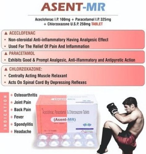 Aceclofenac Paracetamol And Chlorzoxazone Tablets Age Group: Adult