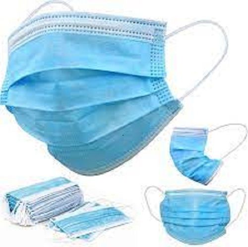 Blue Color Surgical 3 Layer Disposable Face Mask With Non Woven Fabric