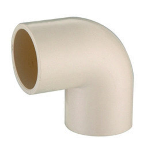 Cream Color PVC Elbow Pipe With Plastic Material Connection Male With 90 Degree Adjustment