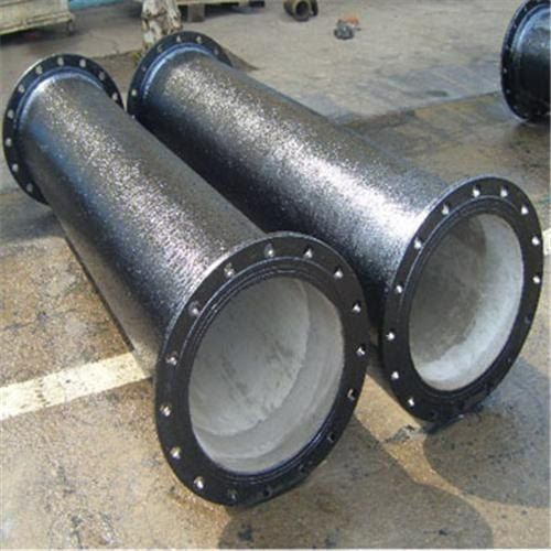 Black Ductile Cast Iron Double Flange Pipe Round In Shape With Hot Rolled Technique