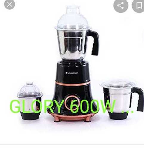 Black Mixer Grinder With Liquidizing Wet Grinding And Chutney Jars With Stainless Steel Blades