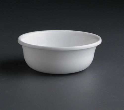 White Round Broad Mouth Acrylic Buffet Bowl (Katori) For Parties, Hotel, Restaurant