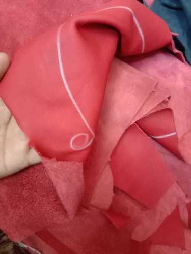 Plain 1.7Mm High Design Consistent Thickness Perfect Finished Red Leather Scraps 1Kg 