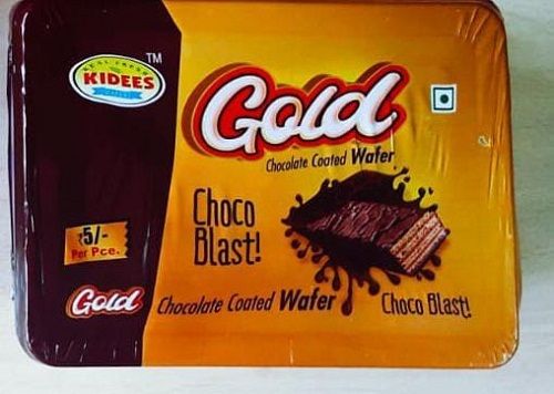 Almond Flavor Gold Coated Choco Blast Chocolate Filled Waffle Bites