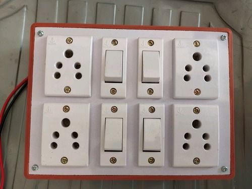 Good Quality, Efficiently Engineered And Durable White And Red Colour Electrical Switch Board  Output Type: Dc