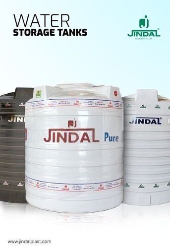 Jindal 300 Litre White And Black Plastic Water Storage Tank For Homes And Office Uses