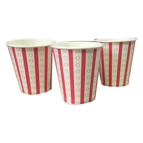 White Printed 130 Ml Disposable Paper Cup(Durable Liner And Non Toxic Ink)