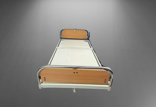 White/ Brown Reliable Nature Ruggedly Constructed Mild Steel Hospital Manual Semi Fowler Bed