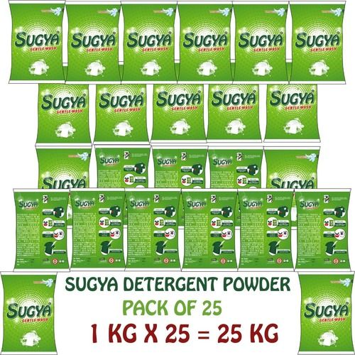 Stain Remover Sugya Detergent Powder For Cloth Washing (Pack Of 1Kg x 25)