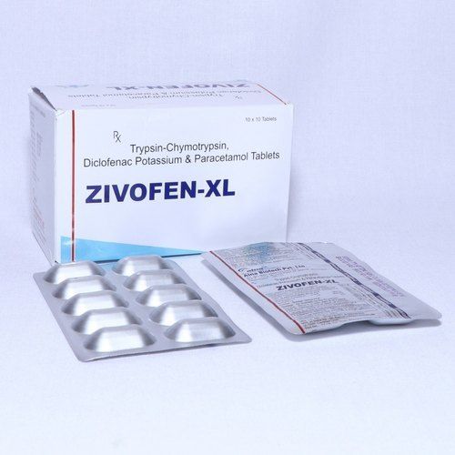 Trypsin Chymotrypsin Diclofenac Potassium Paracetamol Tablets Cool And Dry Place