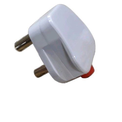 White Colour Durable And High Quality Three Pin Power Plug 16 Ampere Pc Top