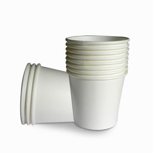 White Colour Plain Disposable Cups For Drinking Water With Anti Leakage Properties