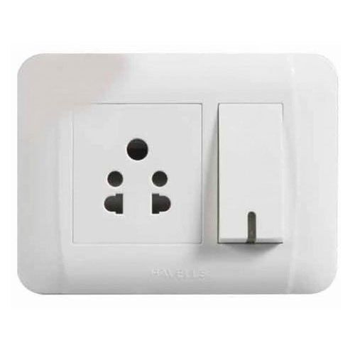 White Colour Rectangular Electrical Switch Board For Control Panels, Home Use, Plug Use, Power Supply