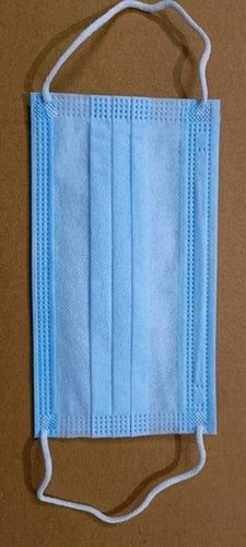 Blue 3 Ply Disposable Nonwoven Fabric Personal Care Face Mask For Hospital Use