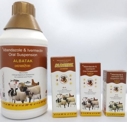 Liquid Albatak Suspension Albendazole & Ivermectin Suspension