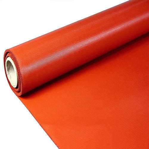 Light In Weight Bright Red Plain Single Pvc Polyester Coated Fabrics (100Meter 150 Gsm)