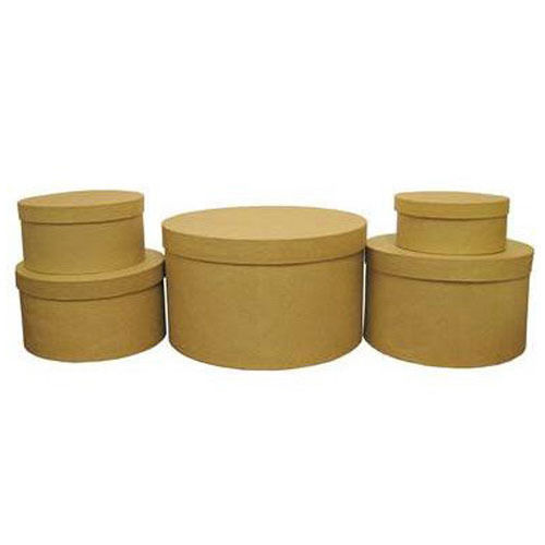 Customized Highly Durable Brown Colour Round Paper Tube Box For Packaging