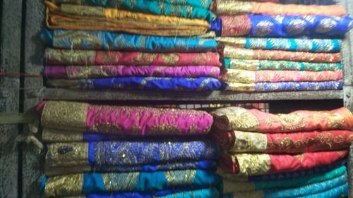 Embroidery Work Silk Blend Pure Heavy Work Lace Border Designer Saree